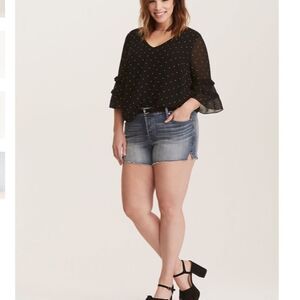 Torrid Denim  Shorts - VINTAGE STRETCH LIGHT WASH sz 20 distressed